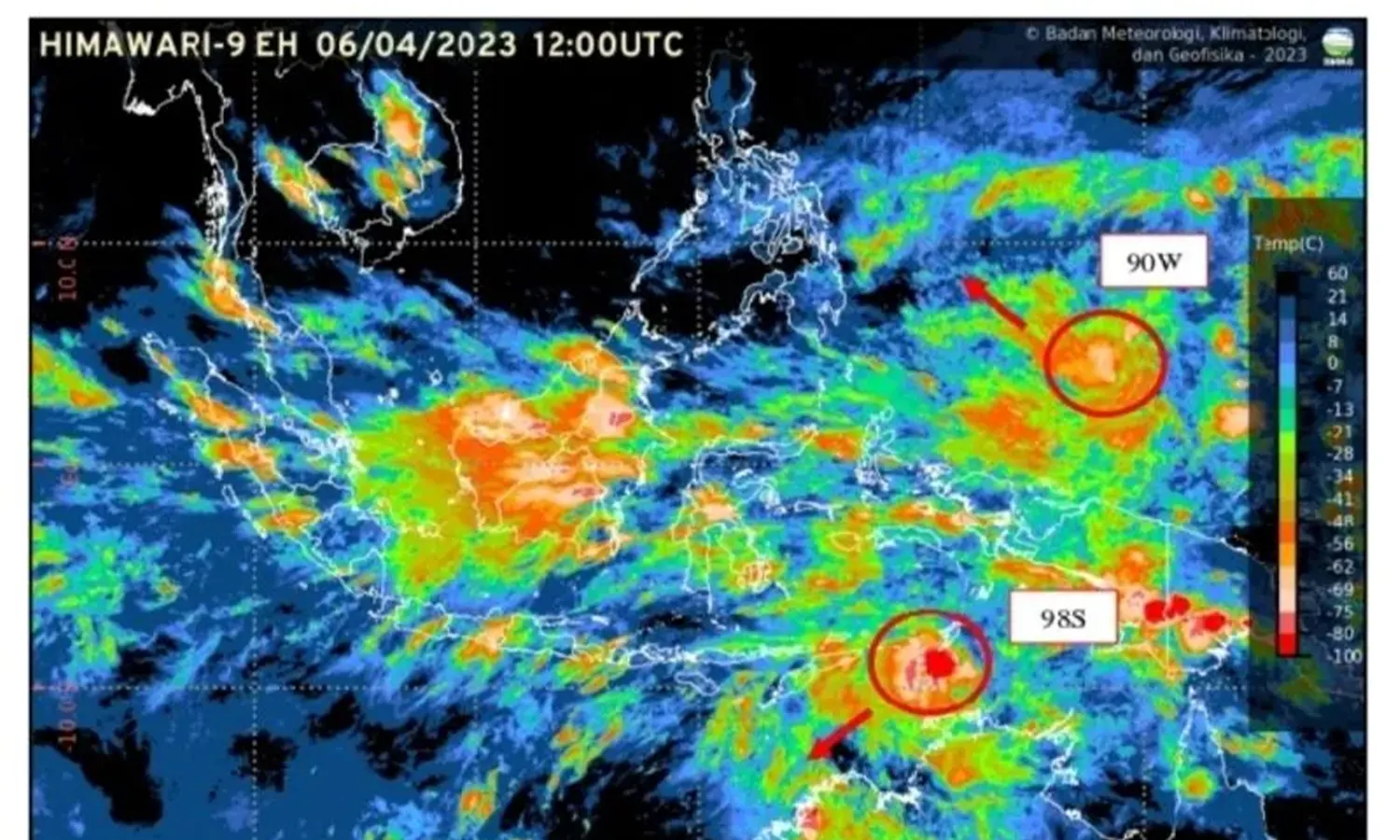 Waspada! Dua Bibit Siklon sebabkan Gelombang Tinggi 6,5 Meter di Perairan Indonesia
