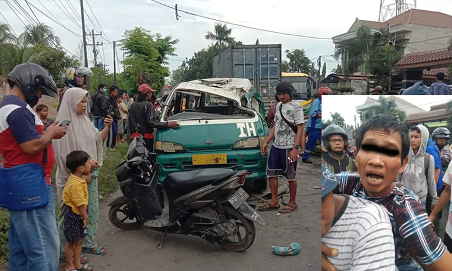 Angkot di Medan Kembali Alami Kecelakaan, Ibu dan Anak Teluka