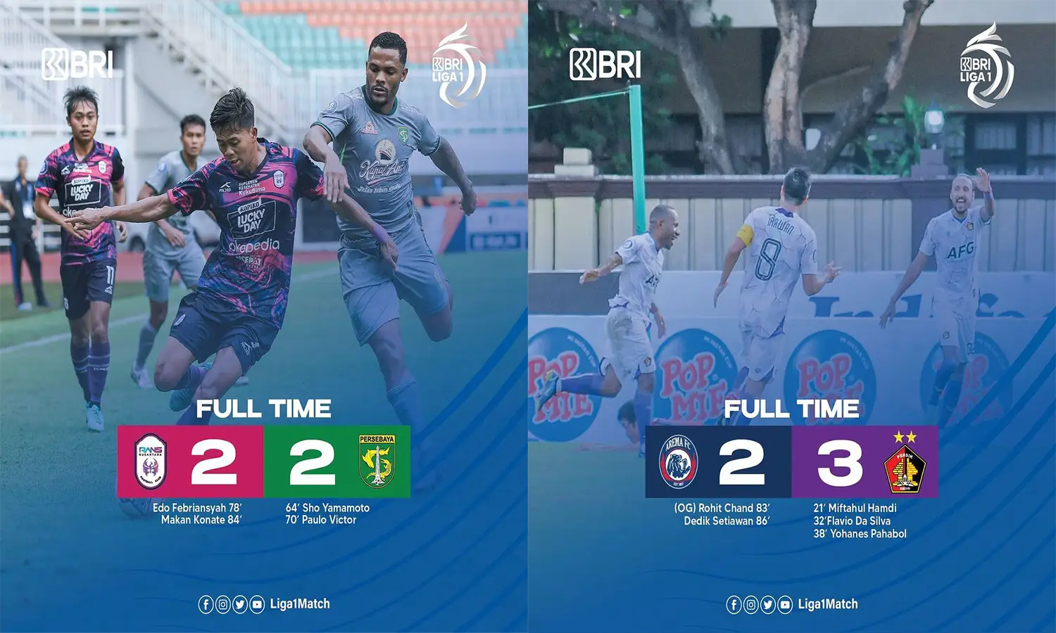 Hasil BRI Liga 1 2022/2023 Hari Ini: Persebaya Gagal Menang, Arema Dikalahkan Persik