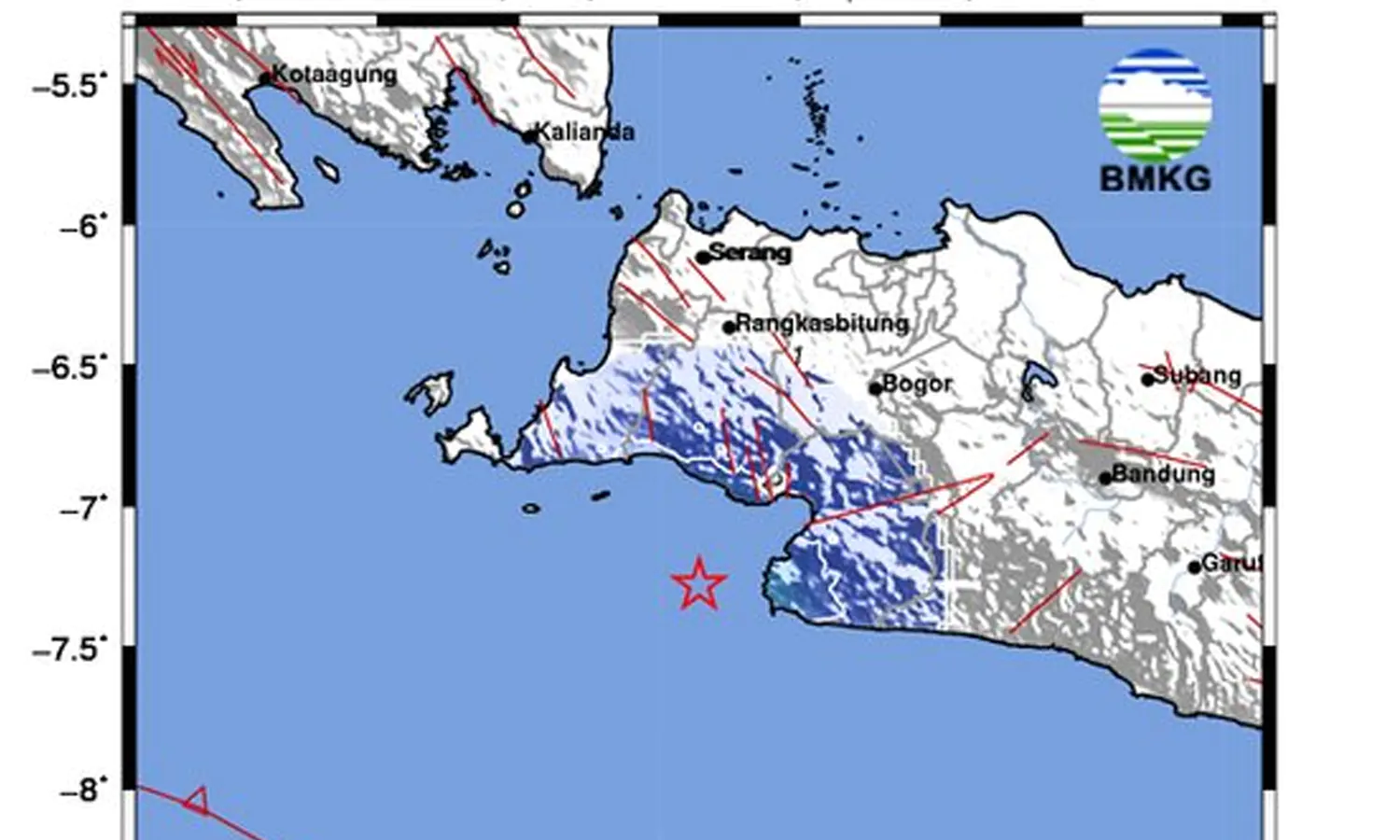 Gempa Berkekuatan 4,4 SR Guncang Banten