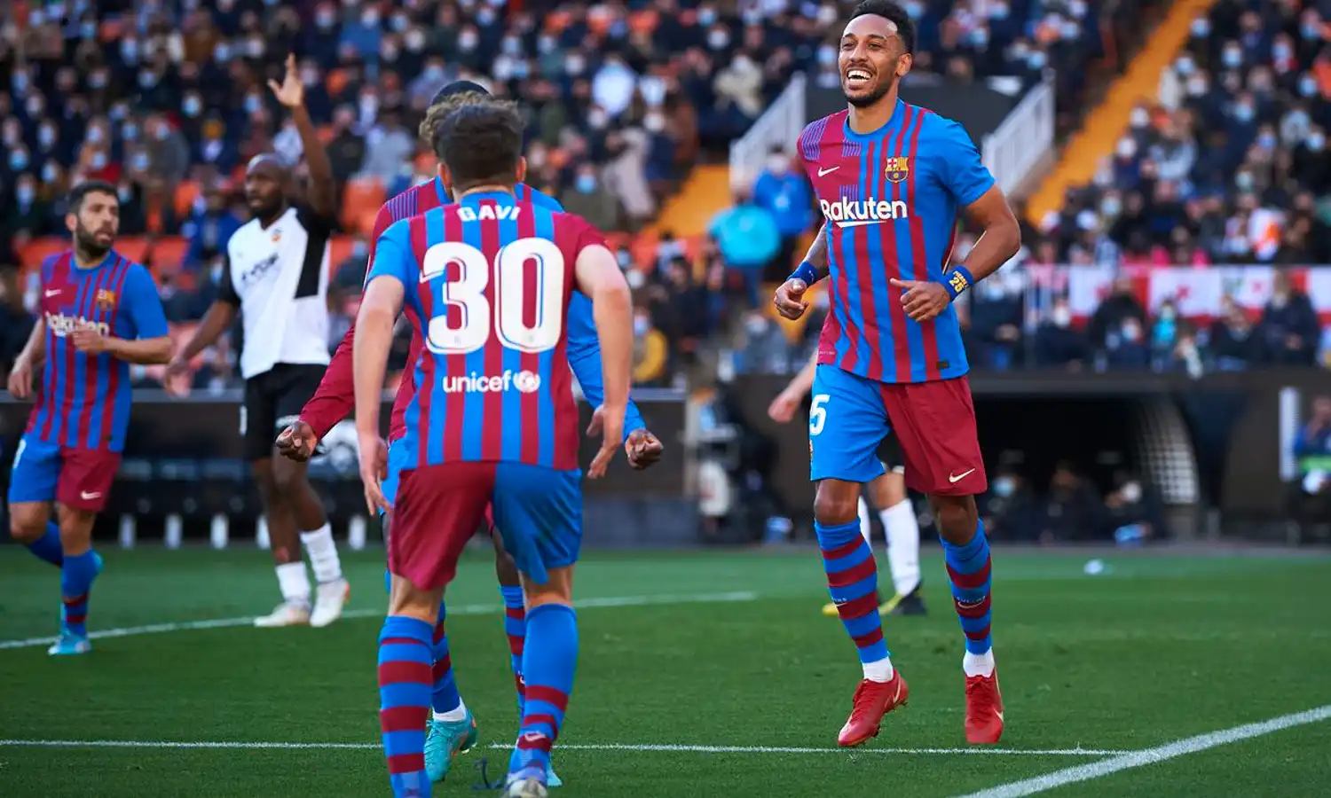 Hasil Pertandingan Liga Spanyol Pekan Ke-25: Aubameyang Cetak Hattrick Untuk Barcelona