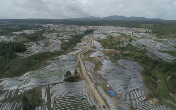 Pembangunan irigasi dan jalan akses food estate  Kabupaten Humbang Hasundutan terus di lanjutkan 