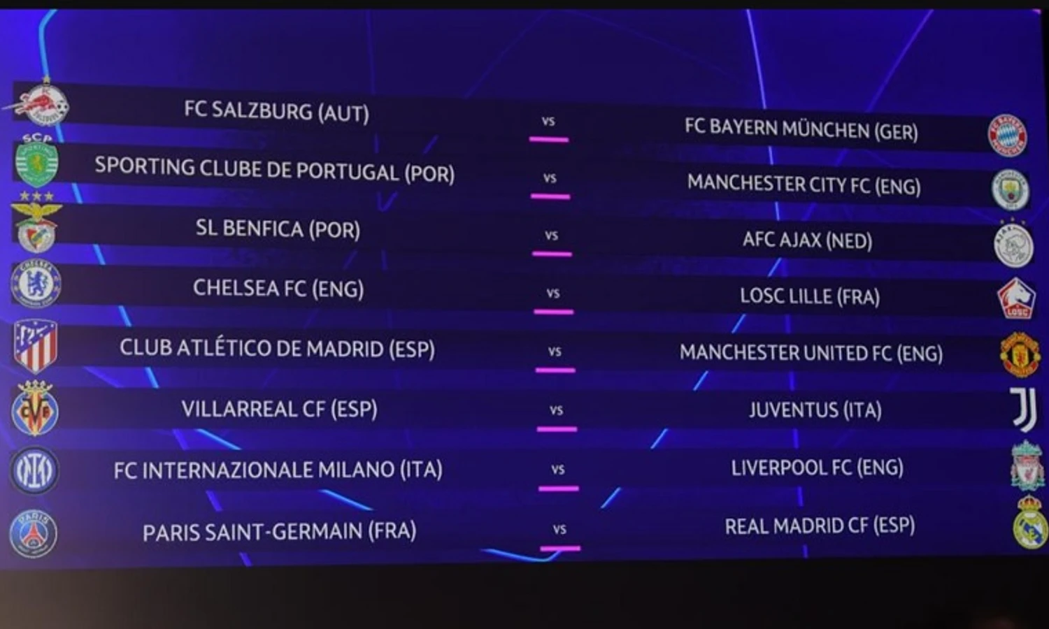 Jadwal Pertandingan Babak 16 Besar Liga Champions 2021/2022