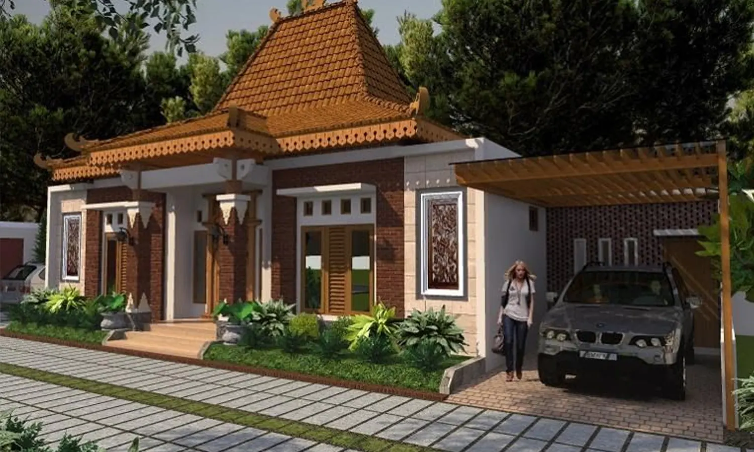 10 Desain Rumah Joglo Modern Minimalis