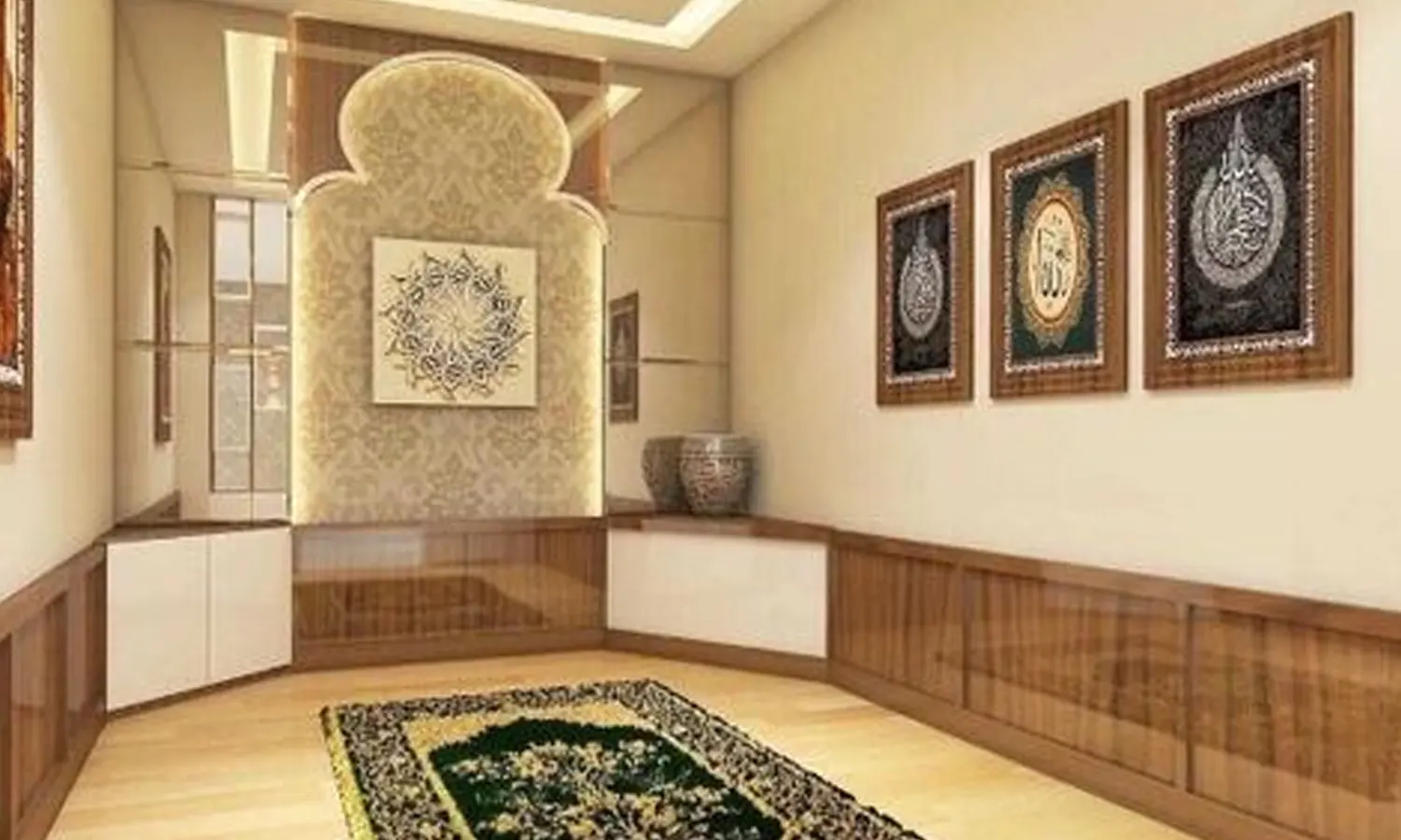 10 Inspirasi Desain Mushola Modern Minimalis di Dalam Rumah