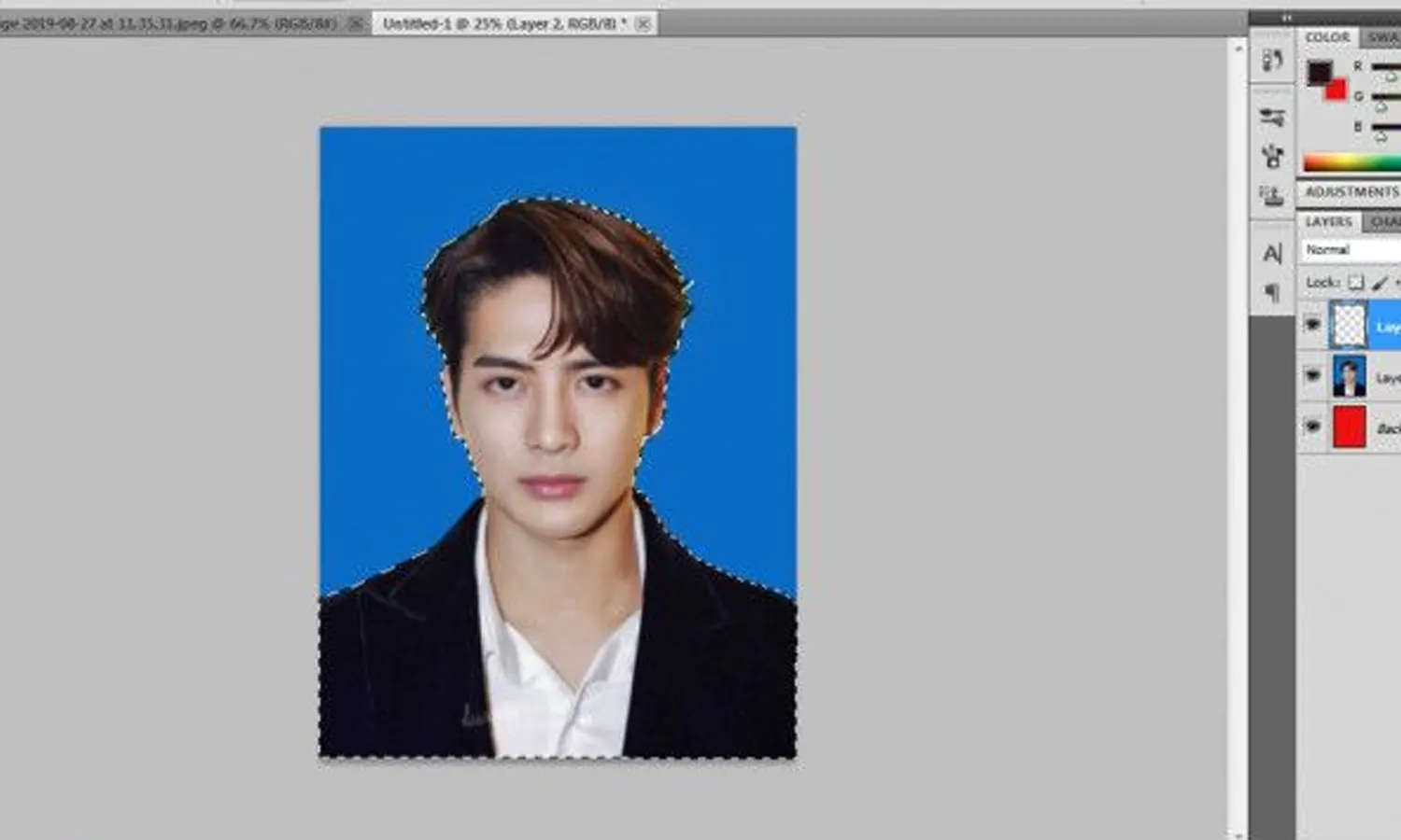 Cara Mengganti Warna Background Pas Foto di Photoshop