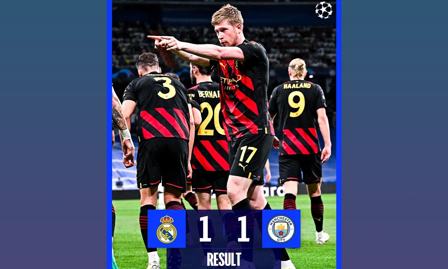 Hasil Leg Pertama Semifinal Liga Champions 2022/2023: Laga Real Madrid vs Manchester City Berakhir Imbang 1-1!