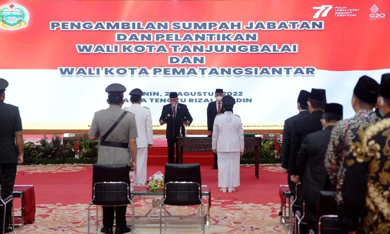 Pelantikan Wali Kota Siantar dan Tanjung Balai, Gubsu Ultimatum Percepat Serapan Anggaran